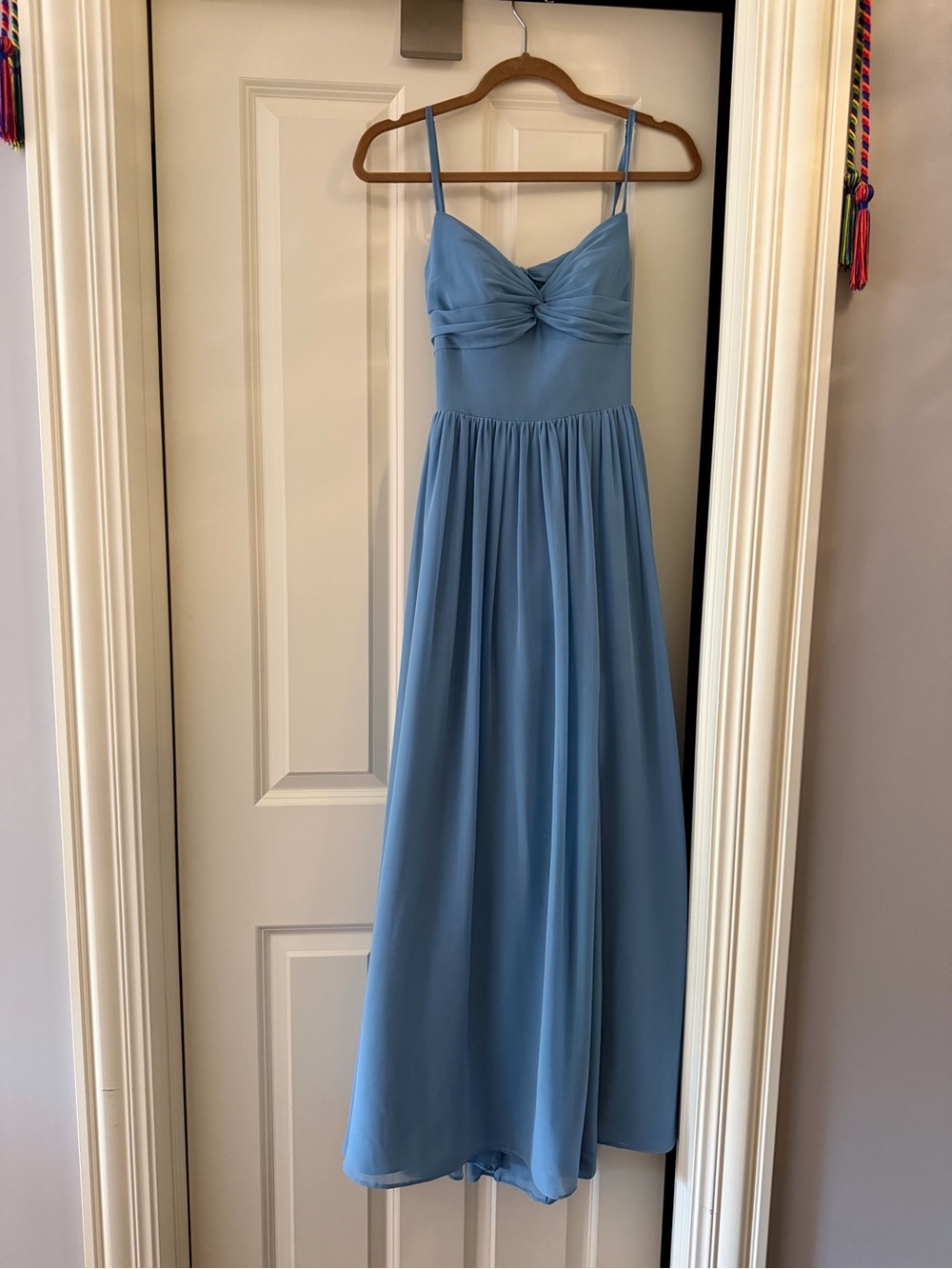 Azaroso Zeya Steel Blue Azazie Dress